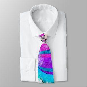 Gravata Rosa Moderno Negócios Abstrac Rosa Azul Brilho