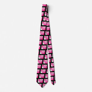 Gravata Rosa/preto quentes dos lábios