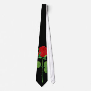 Gravata Rosa vermelha Stem Longa