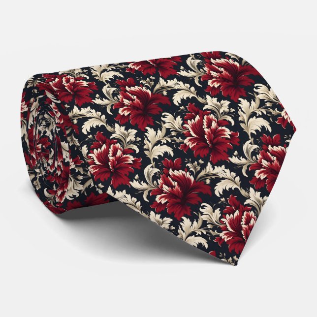 Gravata Rosa Vintage (Rolled)