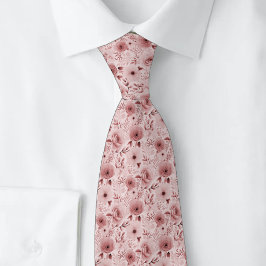Gravata Rosas e Pensamentos Rosa Empoeirado
