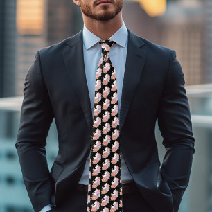 Gravata Rosas rosa-Lavanda de pêssego brancas
