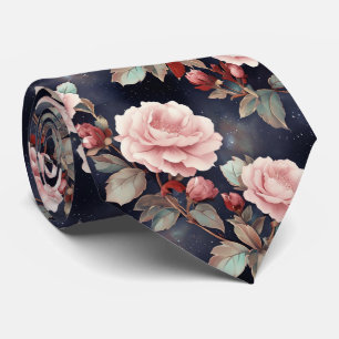 Gravata Rosas rosa no céu escuro