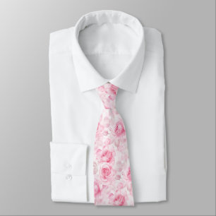 Gravata Rosas rosa quente elegantes