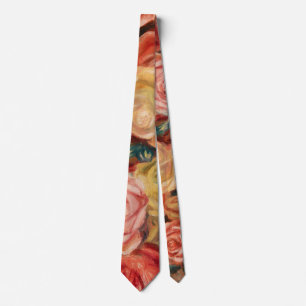 Gravata Roses by Pierre-Auguste Renoir Neck Tie