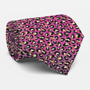 Gravata Rosetas rosa-quente para impressão Safari Leopard
