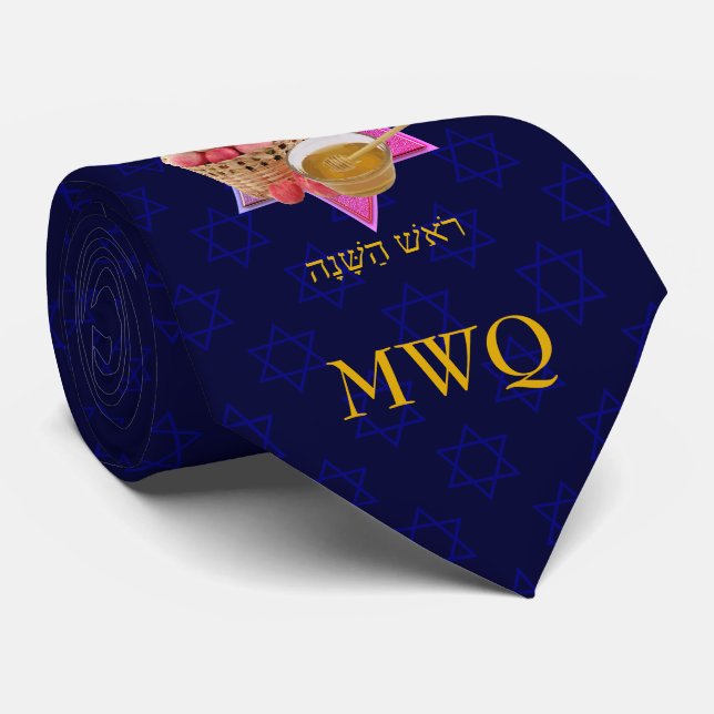 Gravata ROSH HASHANAH Monograma (Rolled)