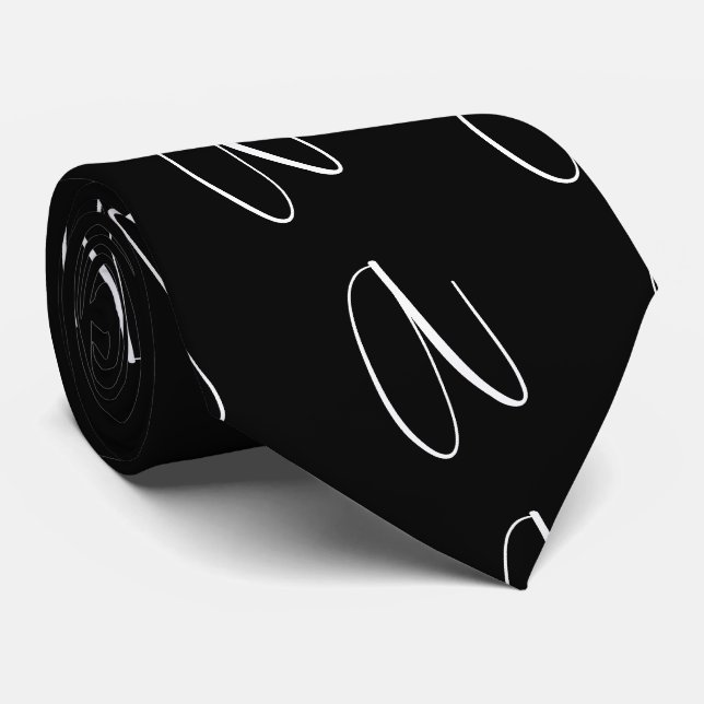 Gravata Roteiro Elegante Preto (Rolled)
