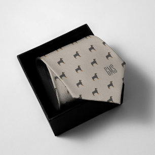 Gravata Rottweiler Dogs Padrão Monograma