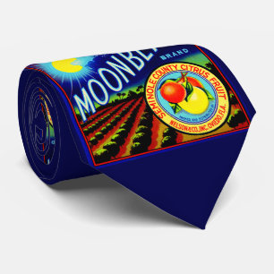Gravata rótulo de caixa de frutas dos anos 40 marca Moonbe