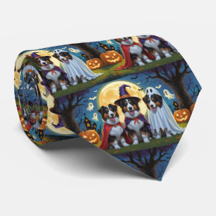 Gravata Rough Collie Dogs Pumpkin Halloween Engraçado