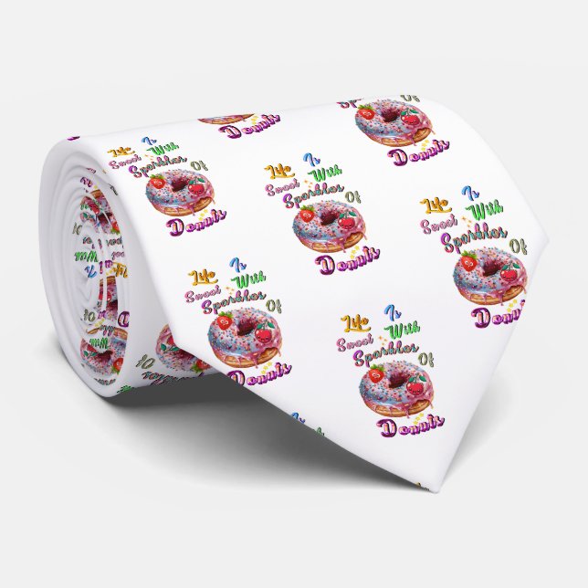 Gravata Roupas Da Vida São Doces Com Faíscas De Donuts (Rolled)