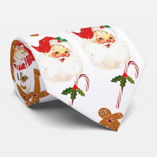 Gravata Roupas de Natal Mensweaer Vintage Papai Noel