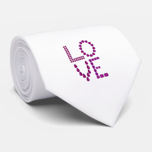 Gravata Roxo do Amor e Coração