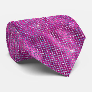 Gravata Roxo e Prata Sparkles