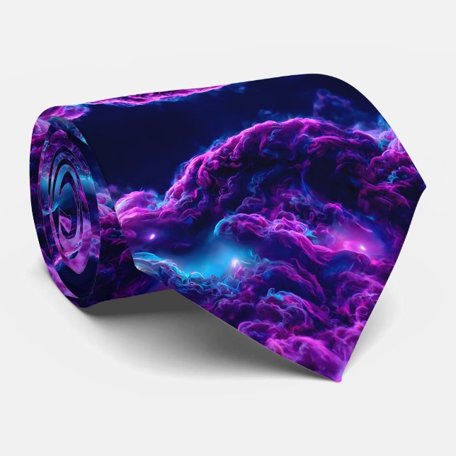 Gravata Roxo Elegante (Rolled)