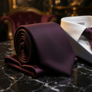Gravata Roxo Escuro Luxuoso Mate