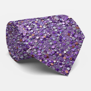 Gravata Roxo Falso Brilho + Seda   Luxo Gentleman's