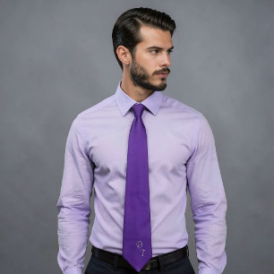 Gravata roxo real - monograma