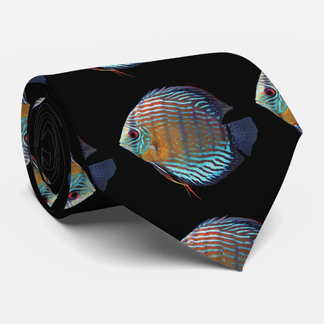 Gravata Royal Blue Discus (Rolled)