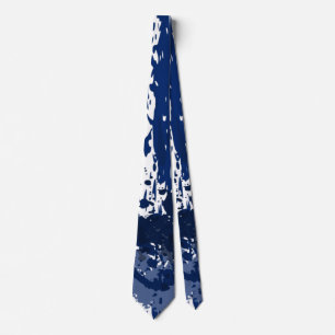 Gravata Royal Blue Paint Splatter Party Gift - Tie
