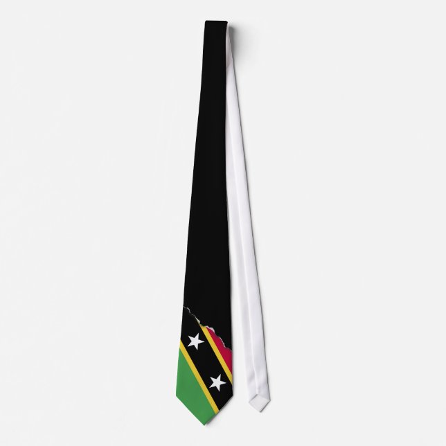 Gravata Rua. Bandeira de Kitts e Nevis (Frente)