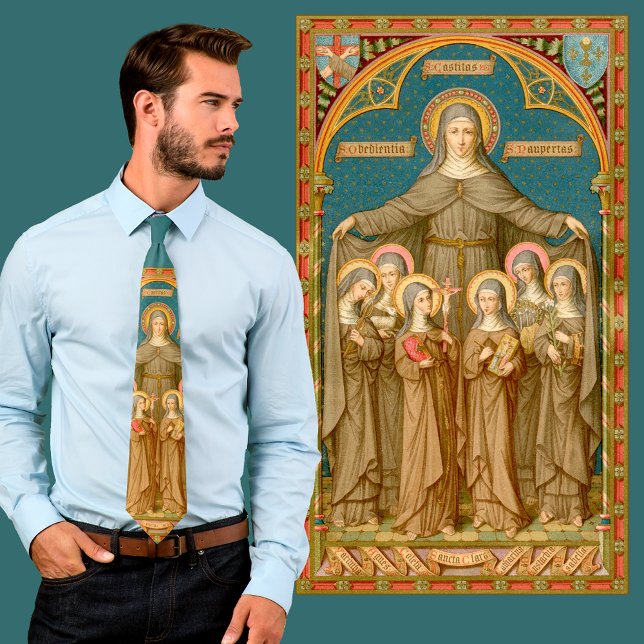 Gravata Rua. Clare of Assisi & Nuns (SAU 027) Neck Tie (Criador carregado)