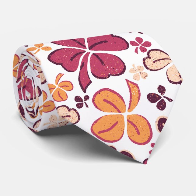 Gravata Rua de Vestuário do Red Lucky. (Rolled)