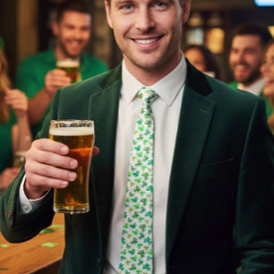 Gravata Rua de Vestuário Verde de Aquarela, dia de Patrick