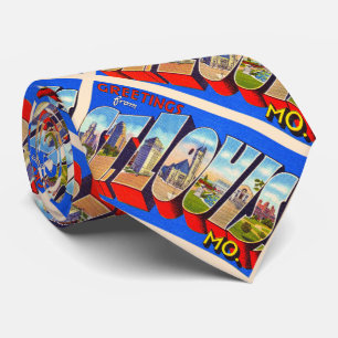 Gravata Rua: Louis Missouri Vintage - Letra grande postal