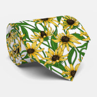 Rudbekia amarela em branco