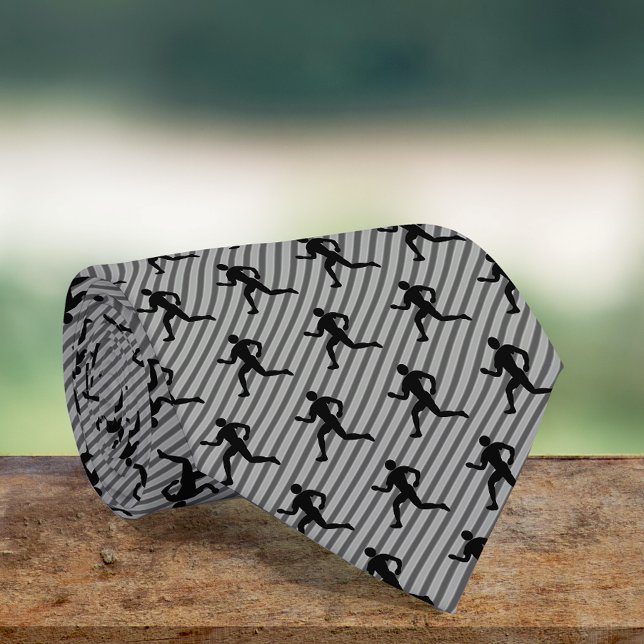 Gravata Runner - Silhuette of Running Cara - Tema de Malha (Criador carregado)