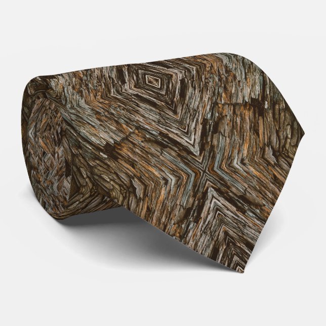 Gravata Rustic Tree Bark Photo Southwest Diamond Pattern (Rolled)
