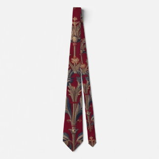 Gravata Sac broderie medievale fleurie en rouge bordeaux