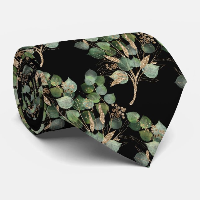 GRAVATA SAGE GREEN BOTANICAL 2 MENS TIE (Rolled)