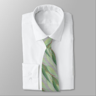 GRAVATA SAGE GREEN BOTANICAL EUCALYPTUS CINZA 2 TIE
