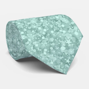 Gravata Sage-Green Faux Glitter & Sparkles