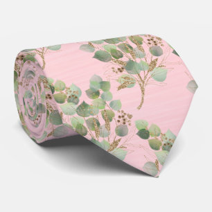 GRAVATA SAGE GREEN PASTEL PINK BOTÂNICO MENTIE TIE