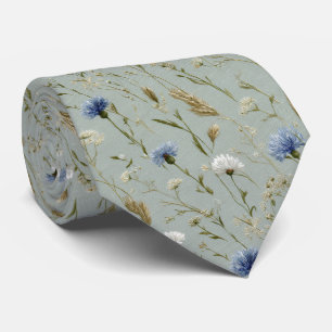 Gravata Sage Verde Azul Cornflower Casamento Personalizado