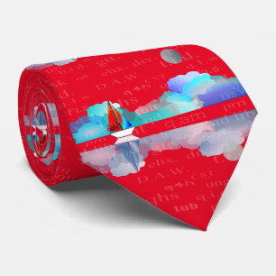Gravata Sailboat Tie Red da Farmacêutica Artsy