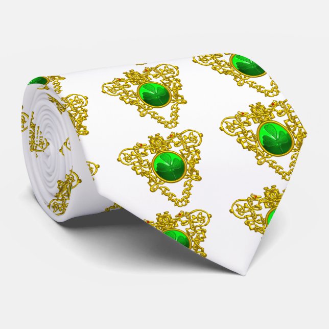 GRAVATA SAINT PATRICK'S CELTIC HEART, SHAMROCK (Rolled)