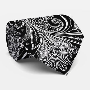 Gravata Sala Branca Elegante Em Fundo Preto