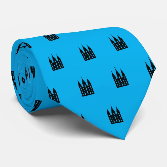 Gravata Salt Lake Temple Tie (Rolled)