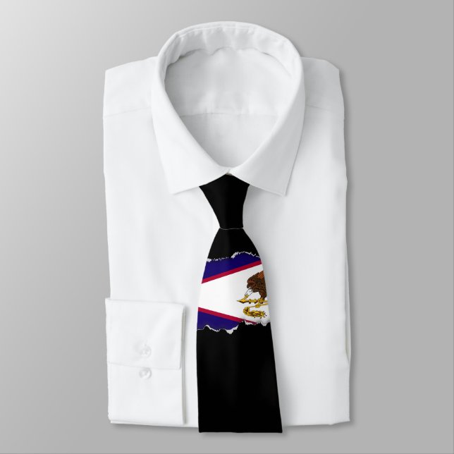 Gravata Samoa americana Flag (Amarrado)