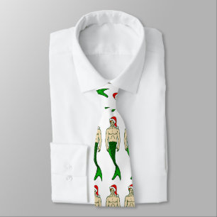 Gravata santa claus redhead merman natal sermaid