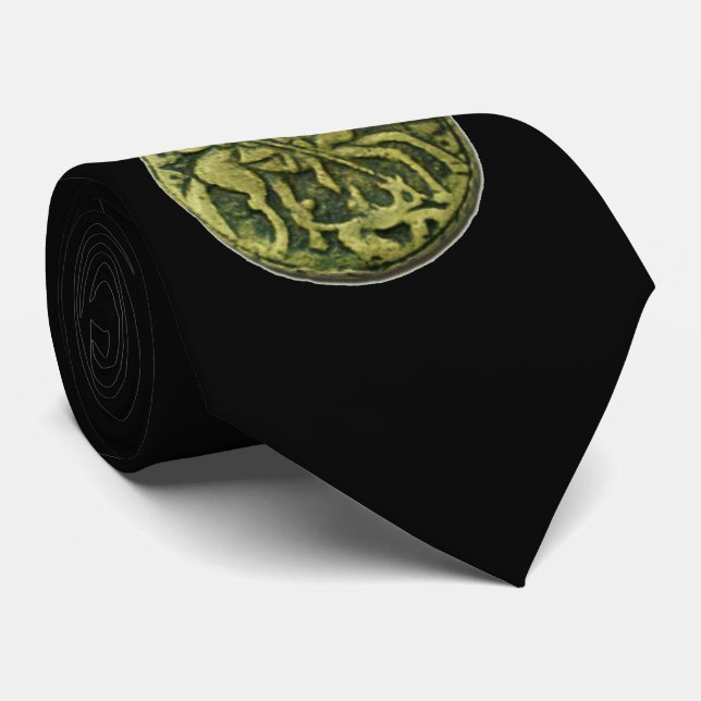 Gravata SANTO GEORGE E DRAGON - Medalhão Antiquado (Rolled)