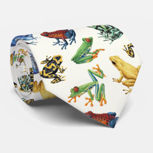 Gravata Sapos em branco natural