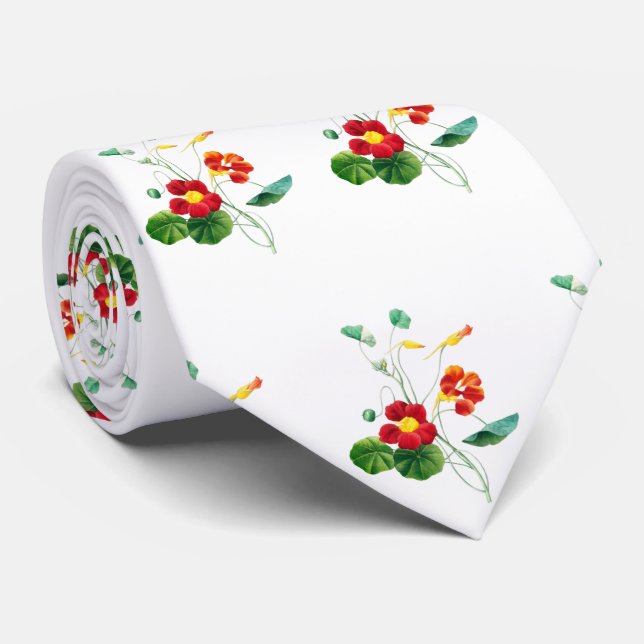 Gravata Sargaço Vermelho II Devaneio: Botânica Vintage  (Rolled)