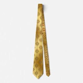 Gravata Satin Dourado Brilhante com Aparência Metálica Emb