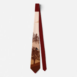 Gravata Savannah Nature Landscape Sunset Art Tie